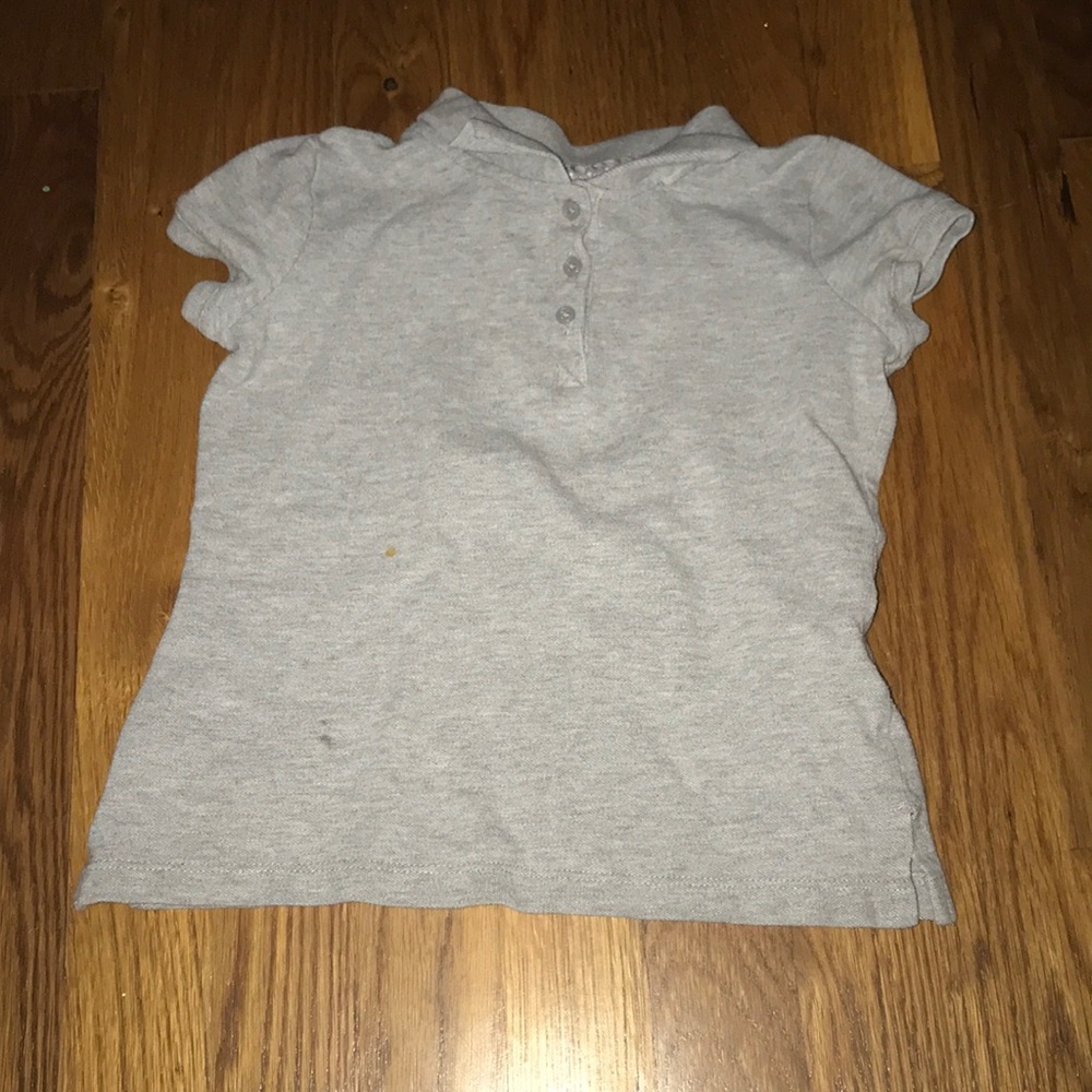 Old navy girls gray short sleeve polo
